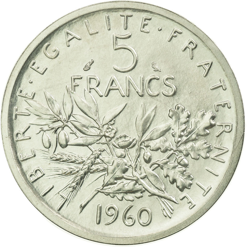 Coin, France, 5 Francs, 1960, MS(65-70), Silver, KM:PE331, Gadoury:153.P1