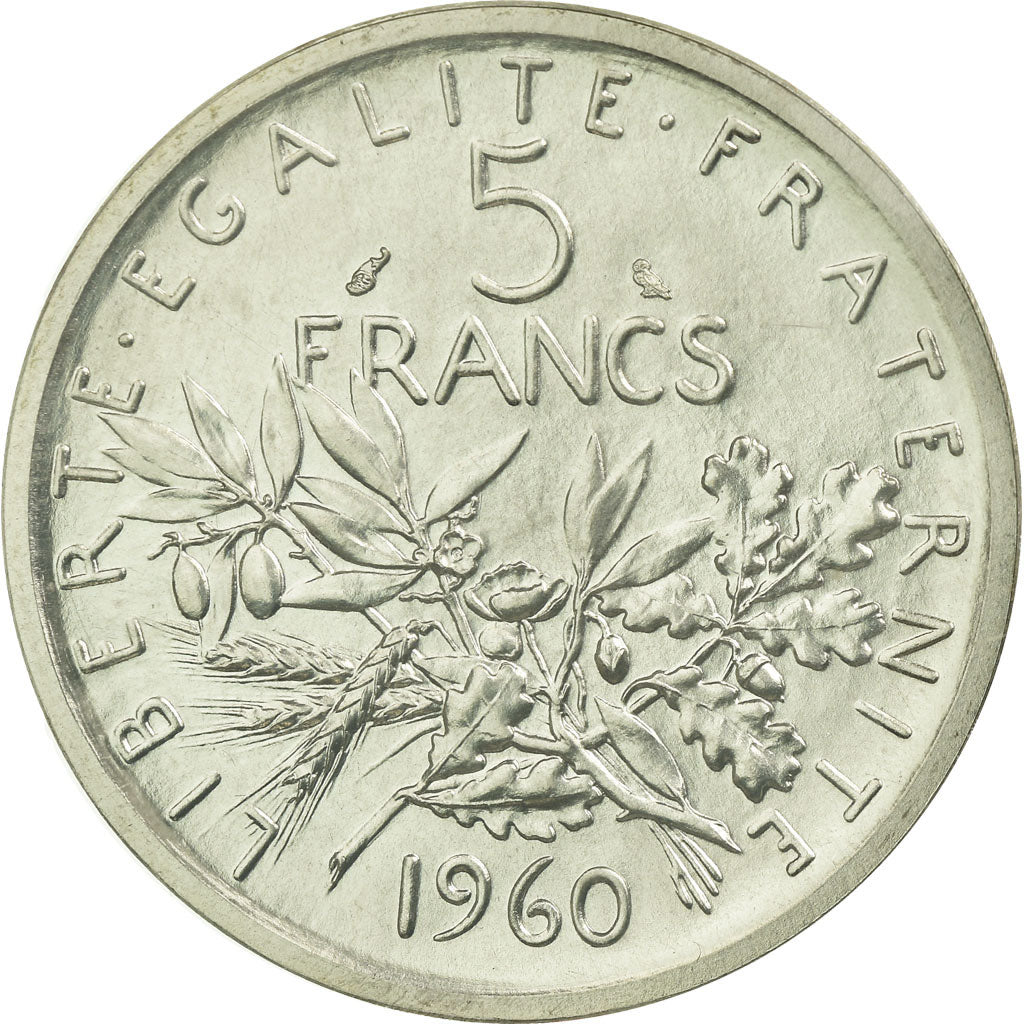 Coin, France, 5 Francs, 1960, MS(65-70), Silver, KM:PE331, Gadoury:153.P1