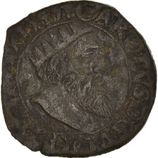 Monnaie, Pays-Bas espagnols, Charles Quint, Courte, 1545, Anvers, TB+, Cuivre