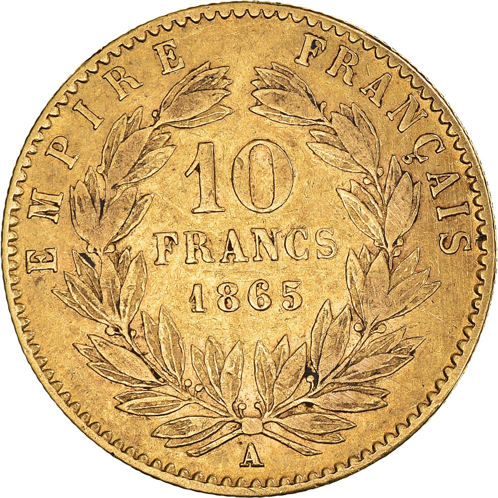 Monnaie, France, Napoleon III, Napoléon III, 10 Francs, 1865, Paris, TB+, Or