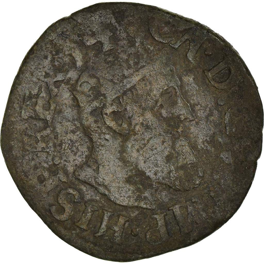 Coin, Spanish Netherlands, Charles Quint, Courte, 1554, Anvers, VF(20-25)