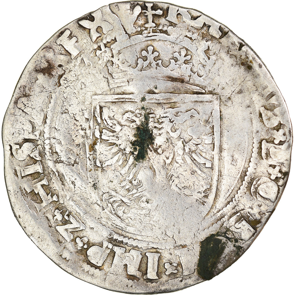 Coin, Spanish Netherlands, Charles Quint, 1/2 Réal, Anvers, VF(20-25), Silver