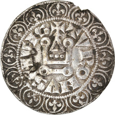 Moeda, França, Philippe IV le Bel, Gros Tournois à l'O rond, VF(30-35), Prata