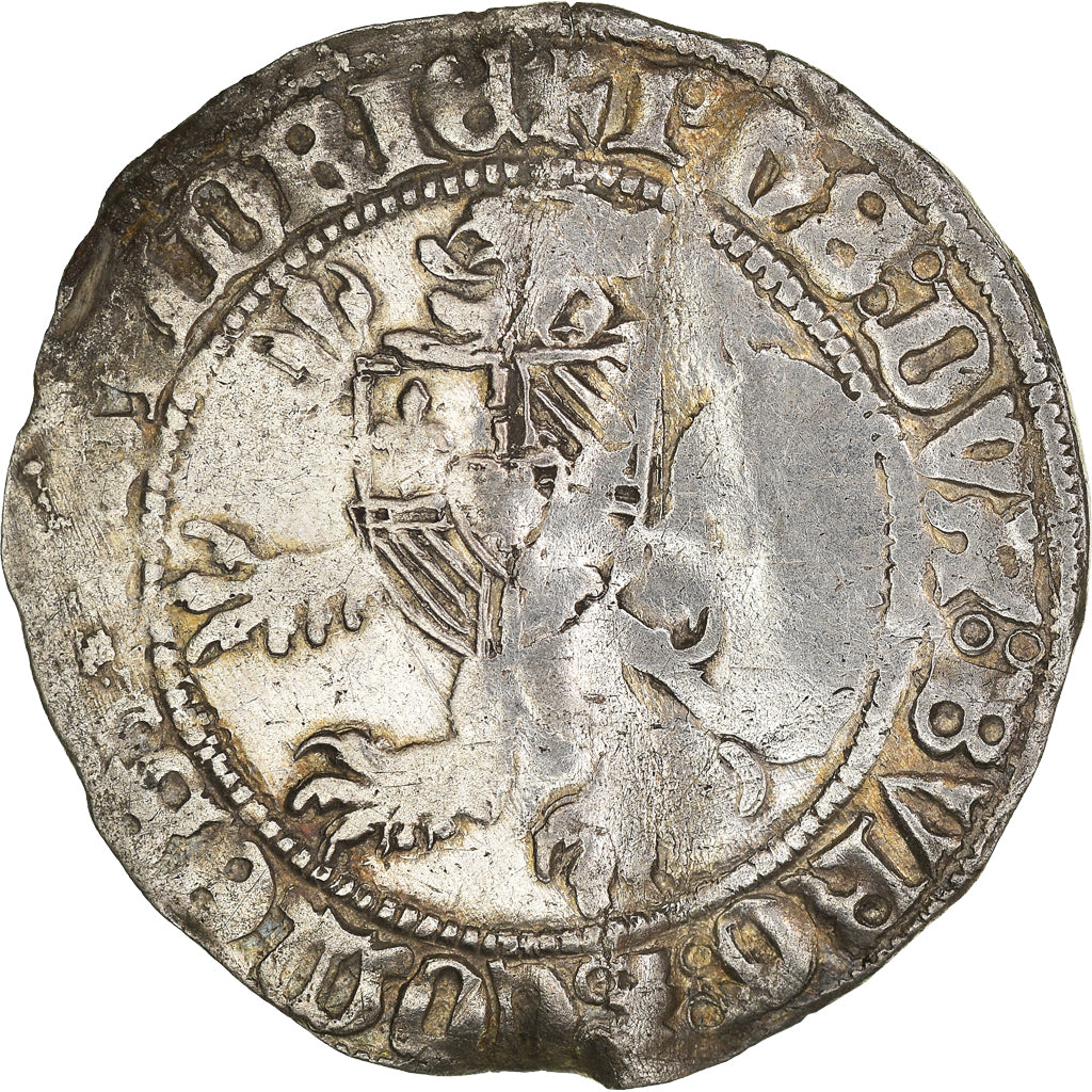 Coin, France, Flanders, Philippe le Bon, Double Gros, VF(30-35), Silver
