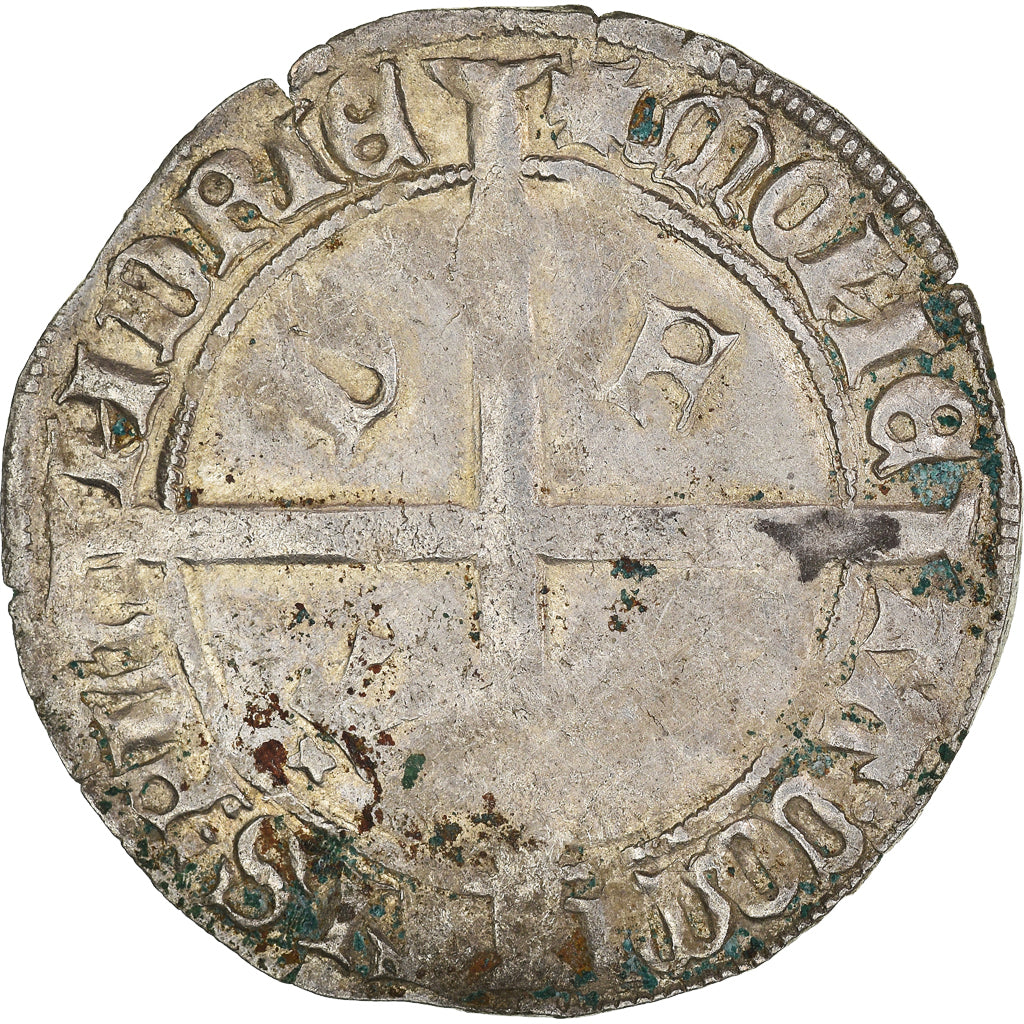 Coin, France, Flanders, Philippe le Bon, Double Gros, VF(20-25), Silver