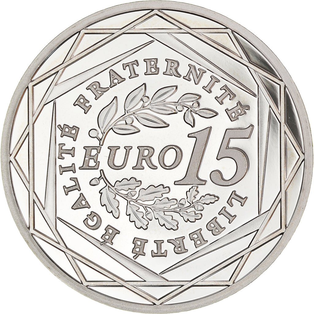 France, Semeuse, 15 Euro, 2008, Paris, BE, MS(65-70), Silver, KM:1535
