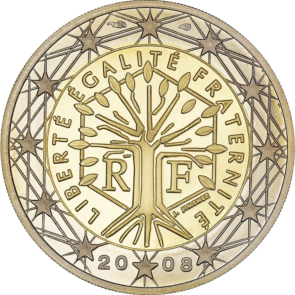 Francia, 2 Euro, 2008, Paris, BE, FDC, Bi-metallico, KM:1414