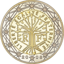 France, 2 Euro, 2008, Paris, BE, MS(65-70), Bi-Metallic, KM:1414
