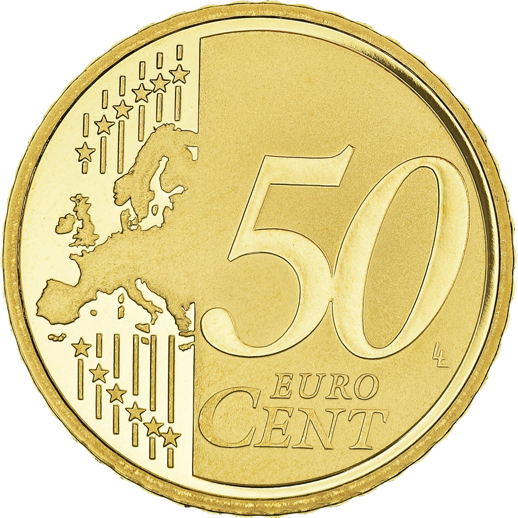 France, 50 Euro Cent, 2008, Paris, BE, MS(65-70), Brass, KM:1412