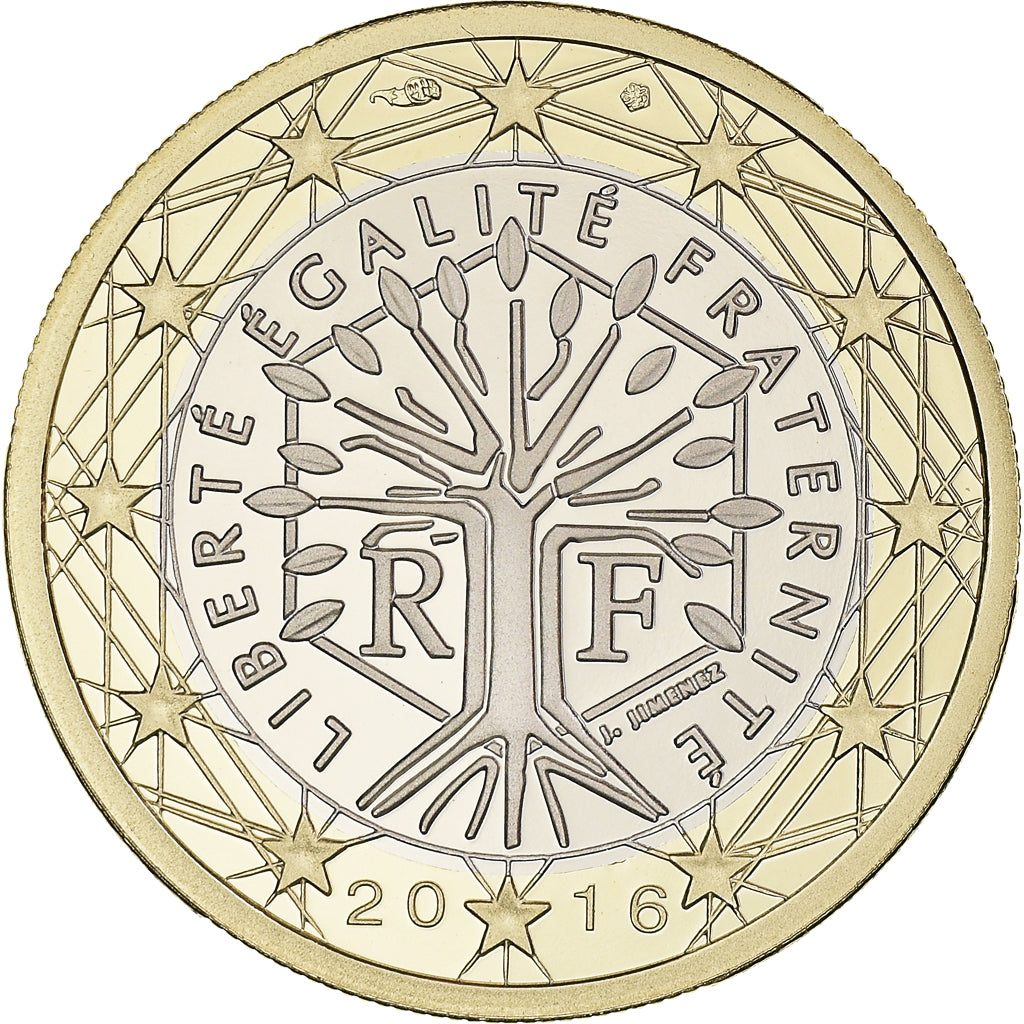France, Euro, 2016, BE, MS(65-70), Bi-Metallic, KM:New