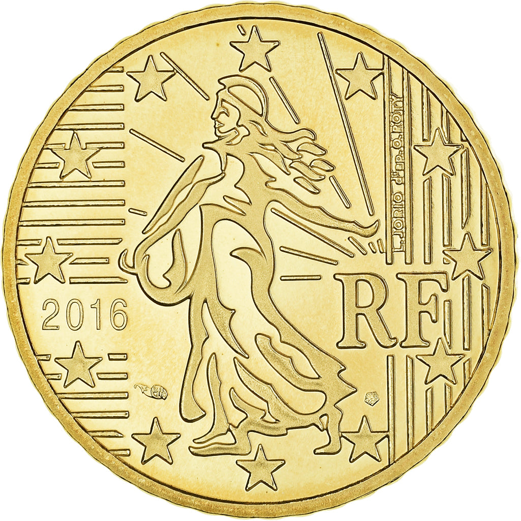 Frankreich, 50 Euro Cent, 2016, BE, STGL, Messing, KM:New