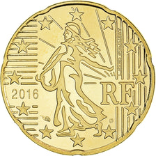France, 20 Euro Cent, 2016, Paris, BE, MS(65-70), Brass, KM:New