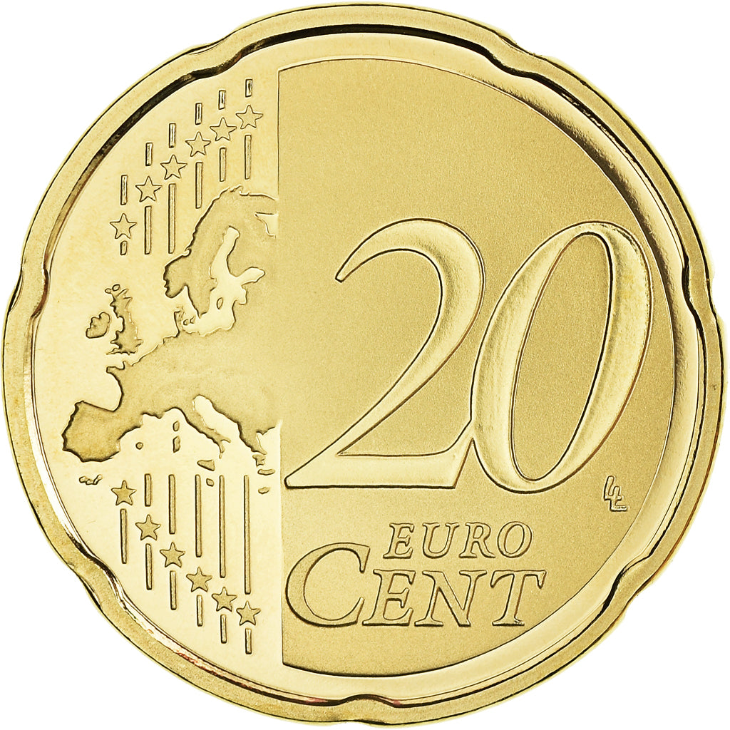 France, 20 Euro Cent, 2016, Paris, BE, MS(65-70), Brass, KM:New