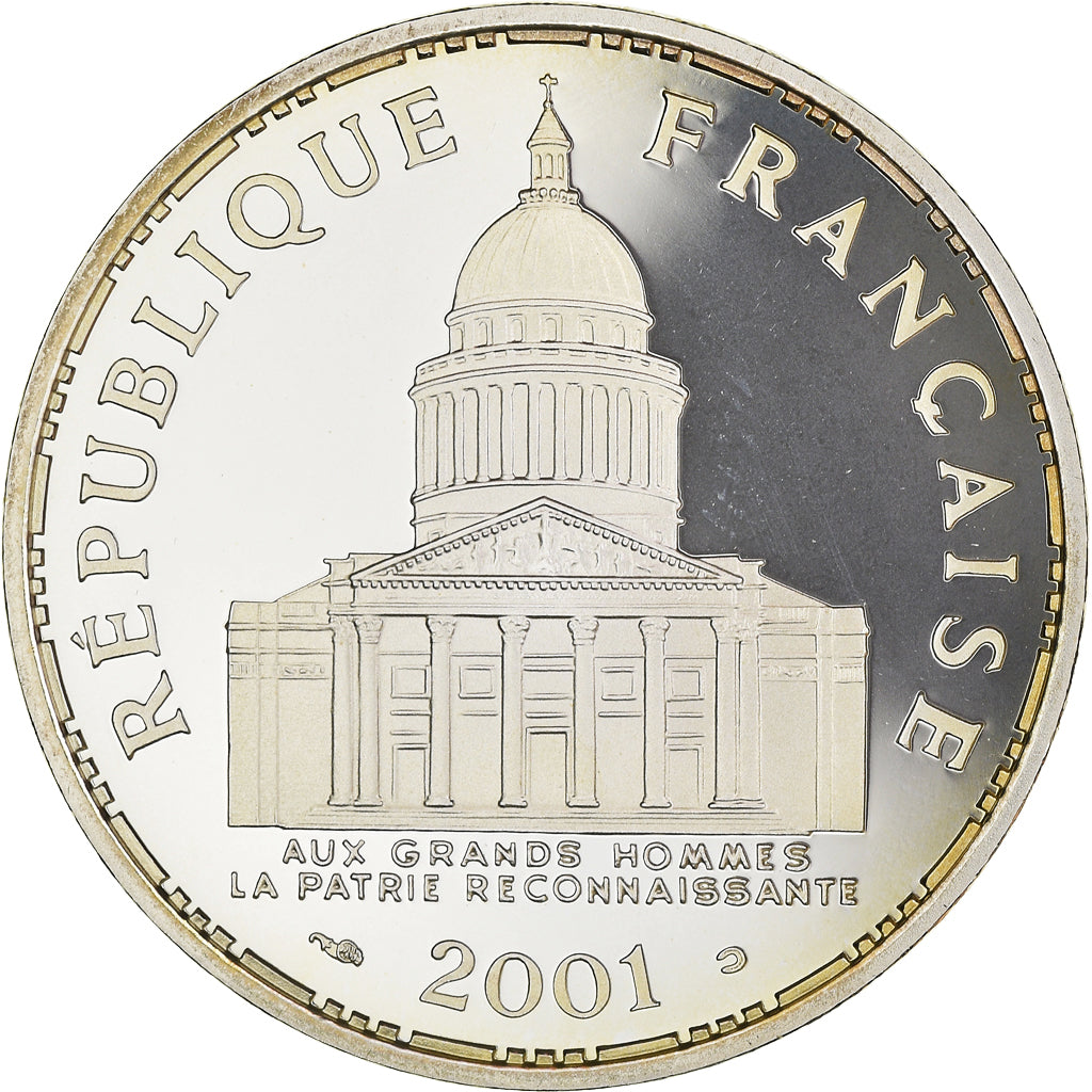 Moneta, Francia, Panthéon, 100 Francs, 2001, Paris, Proof, FDC, Argento