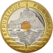Coin, France, Mont Saint Michel, 20 Francs, 2001, Paris, Proof / BE, MS(65-70)
