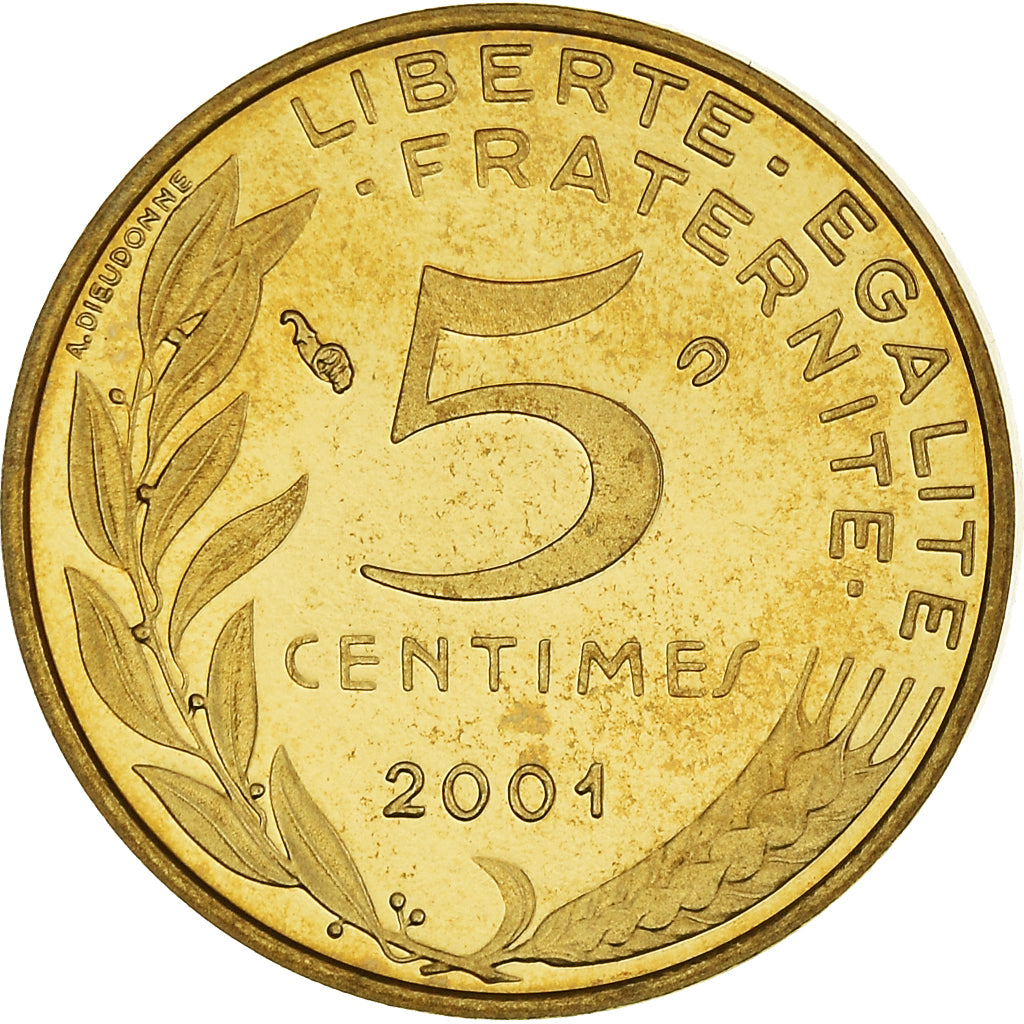Münze, Frankreich, Marianne, 5 Centimes, 2001, Paris, Proof, STGL