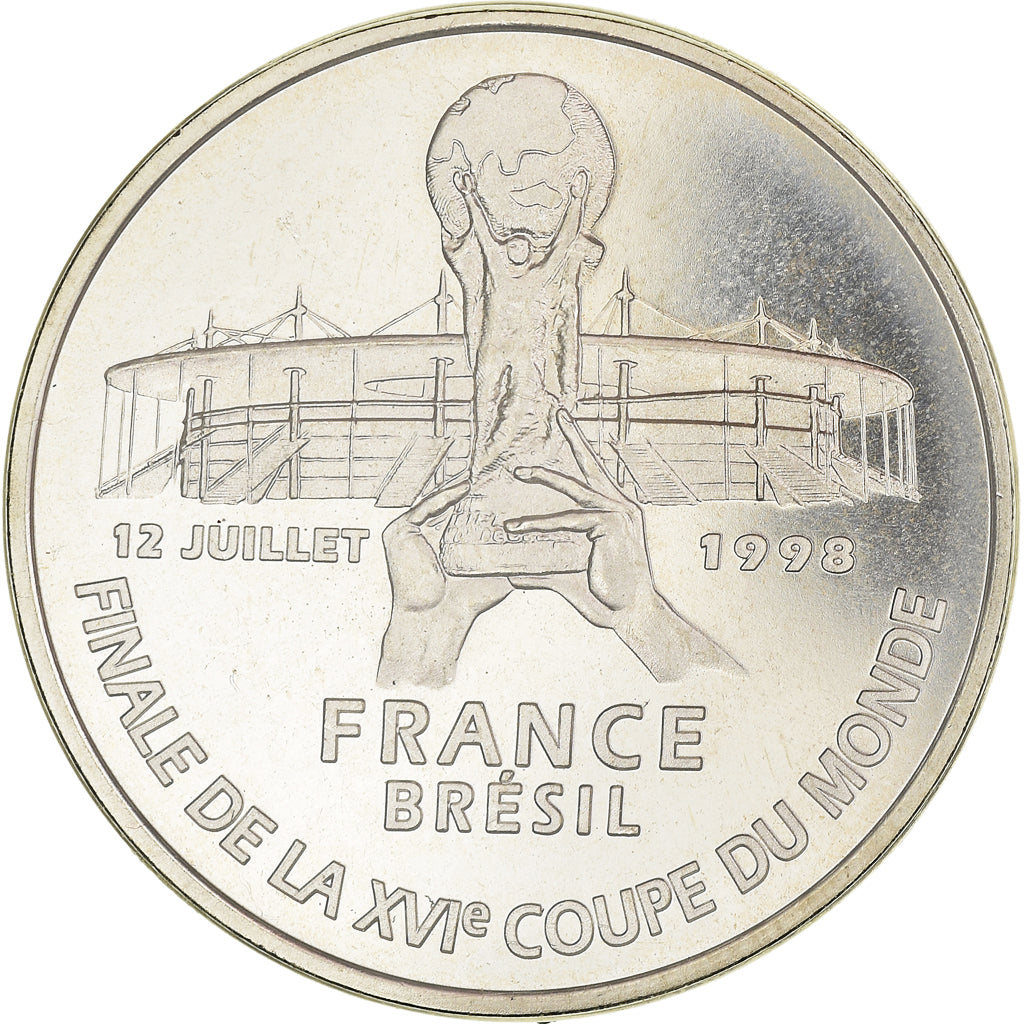Coin, France, Coupe du Monde, 5 Francs, 1998, BU, MS(65-70), Silver