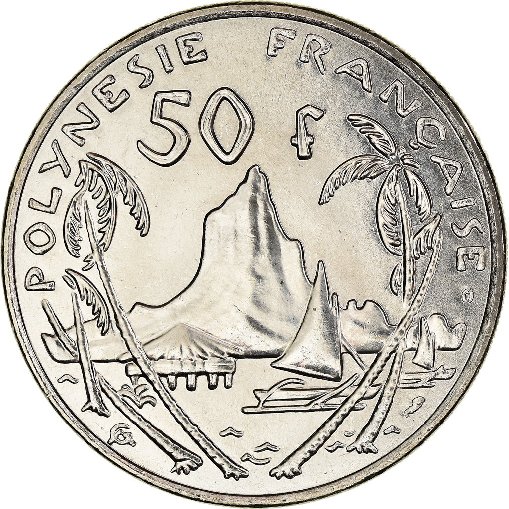 Coin, French Polynesia, 50 Francs, 2001, Paris, MS(65-70), Nickel, KM:13