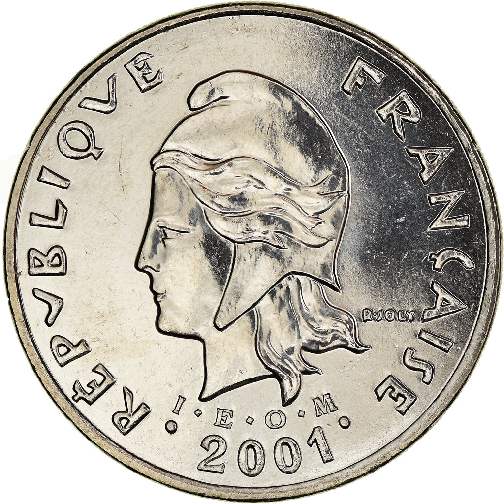 Coin, French Polynesia, 50 Francs, 2001, Paris, MS(65-70), Nickel, KM:13