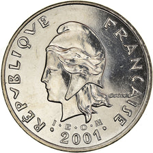 Coin, French Polynesia, 50 Francs, 2001, Paris, MS(65-70), Nickel, KM:13