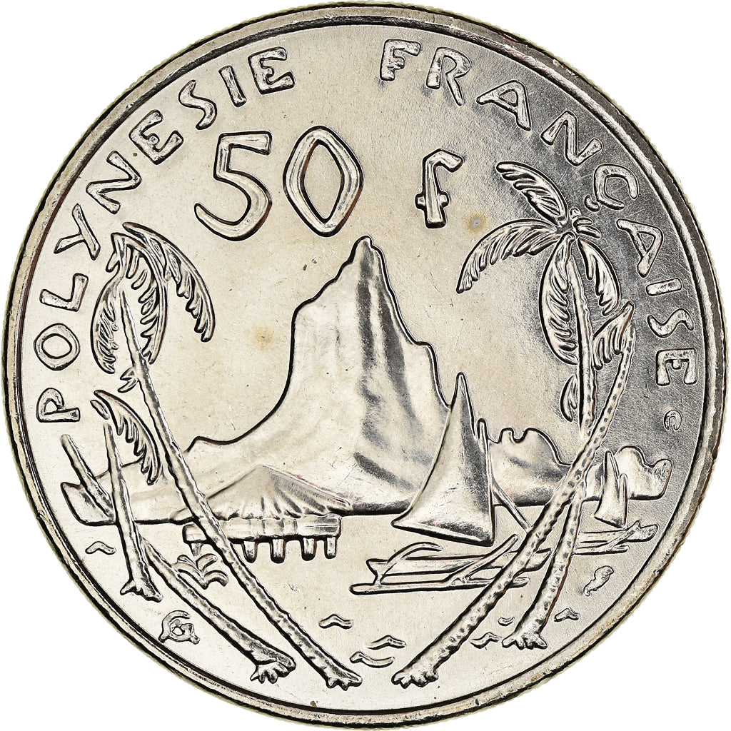 Coin, French Polynesia, 50 Francs, 2001, Paris, MS(65-70), Nickel, KM:13