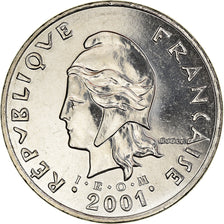 Coin, French Polynesia, 50 Francs, 2001, Paris, MS(65-70), Nickel, KM:13