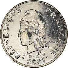 Münze, French Polynesia, 50 Francs, 2001, Paris, UNZ+, Nickel, KM:13