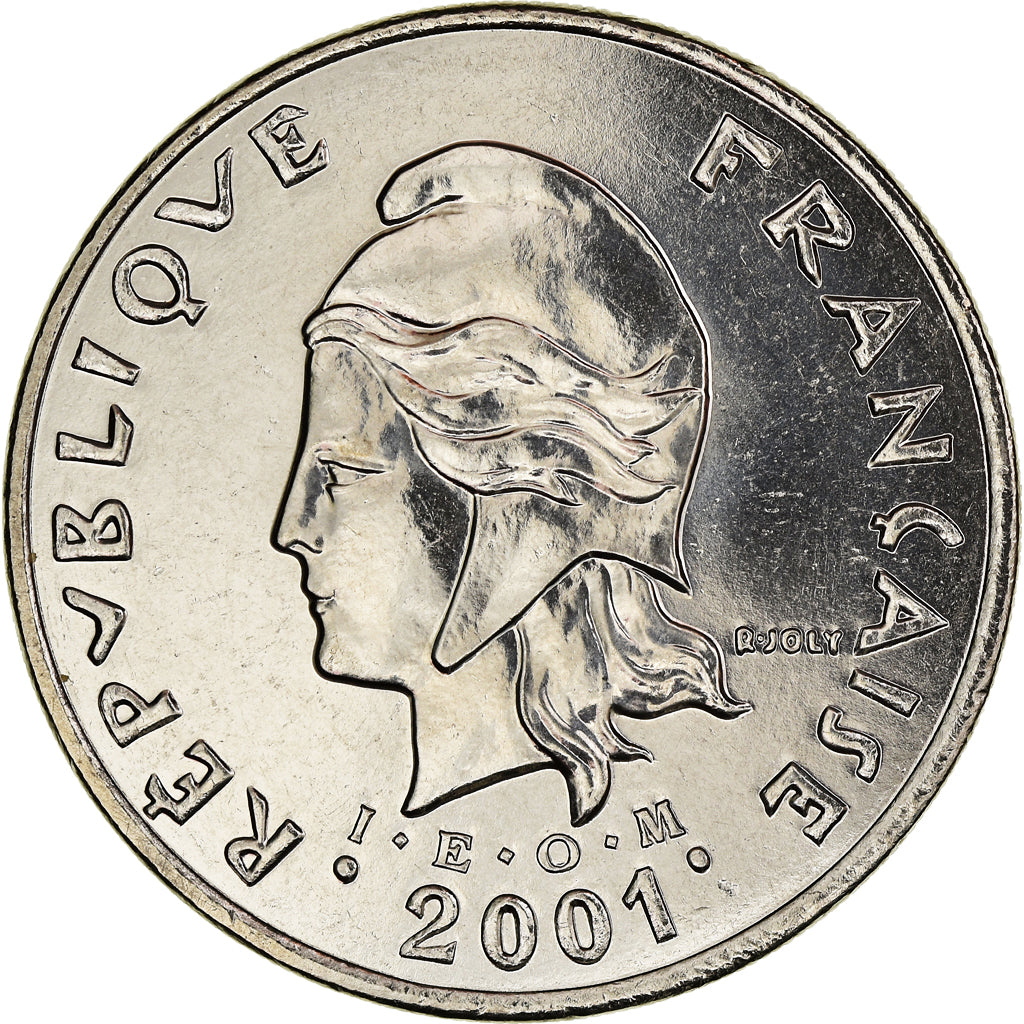Münze, French Polynesia, 50 Francs, 2001, Paris, UNZ+, Nickel, KM:13