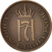 Noruega, Haakon VII, 2 Öre, 1909, MBC, Bronce, KM:371