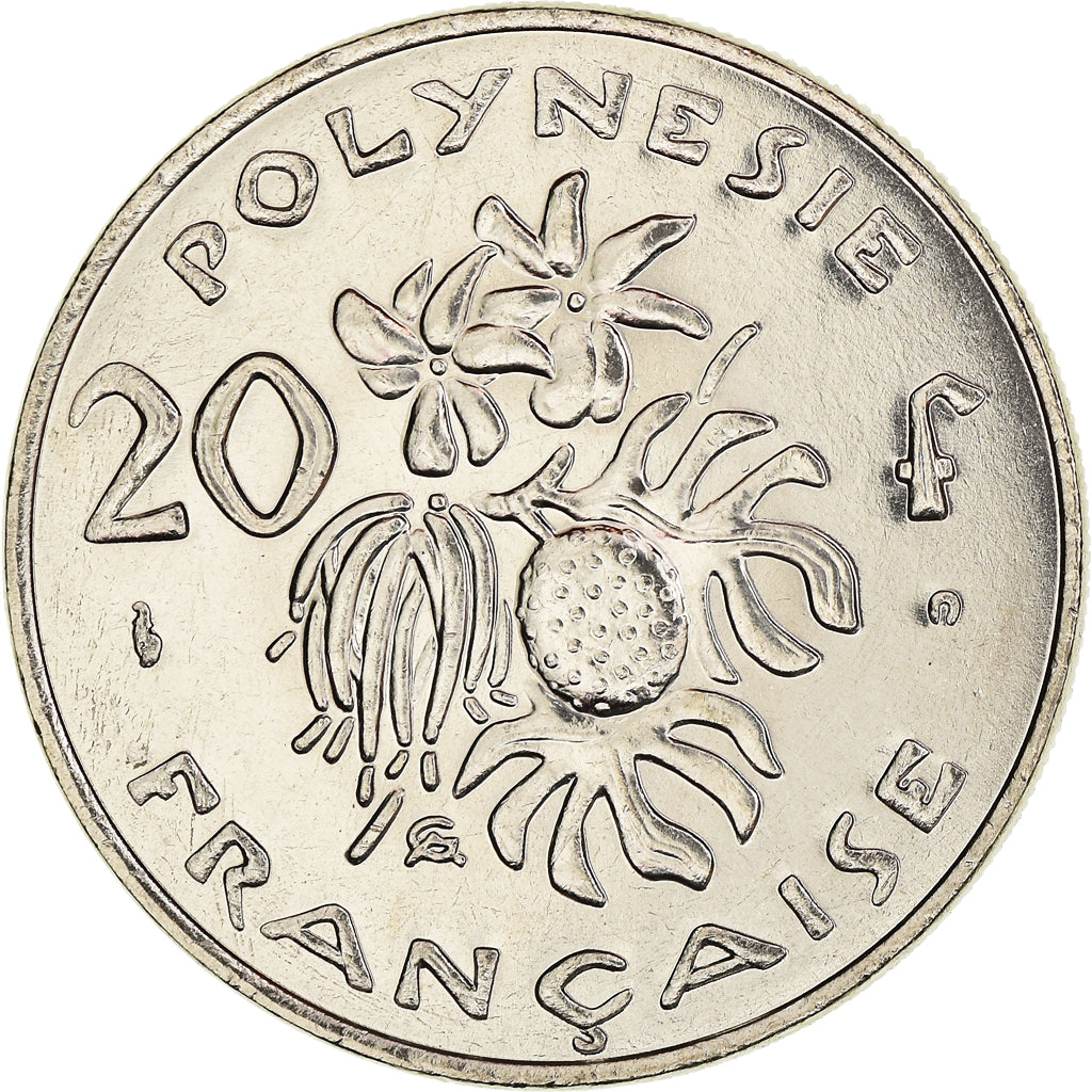 Moneta, Polinesia francese, 20 Francs, 2001, Paris, FDC, Nichel, KM:9