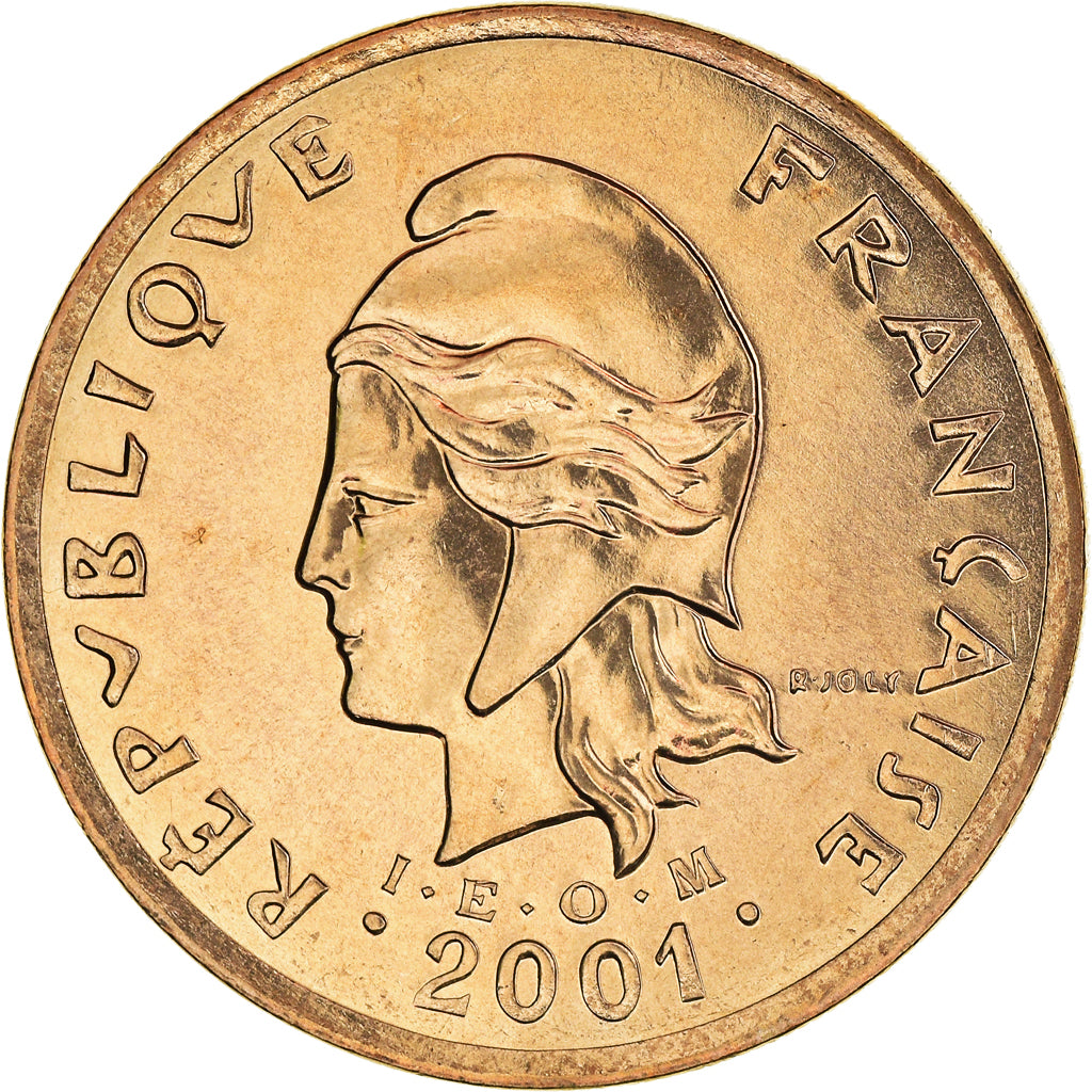 Coin, French Polynesia, 100 Francs, 2001, Paris, FDC, MS(65-70), Nickel-Bronze