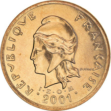 Coin, French Polynesia, 100 Francs, 2001, Paris, FDC, MS(65-70), Nickel-Bronze