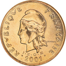Coin, French Polynesia, 100 Francs, 2001, Paris, FDC, MS(65-70), Nickel-Bronze