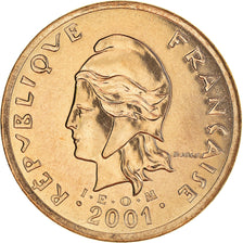 Münze, French Polynesia, 100 Francs, 2001, Paris, STGL, Nickel-Bronze, KM:14