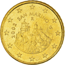 San Marino, 50 Euro Cent, 2002, MS(65-70), Brass, KM:445