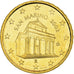 San Marino, 10 Euro Cent, 2002, MS(65-70), Latão, KM:443