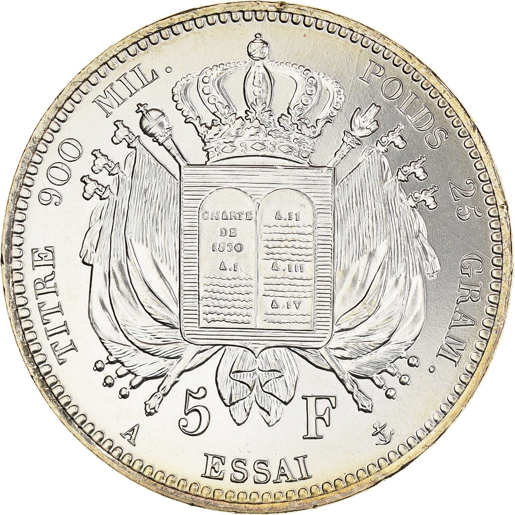 France, 10 Euro, Pièces d'Histoire, 2019, Paris, 5 Francs Essai, FDC, Argent