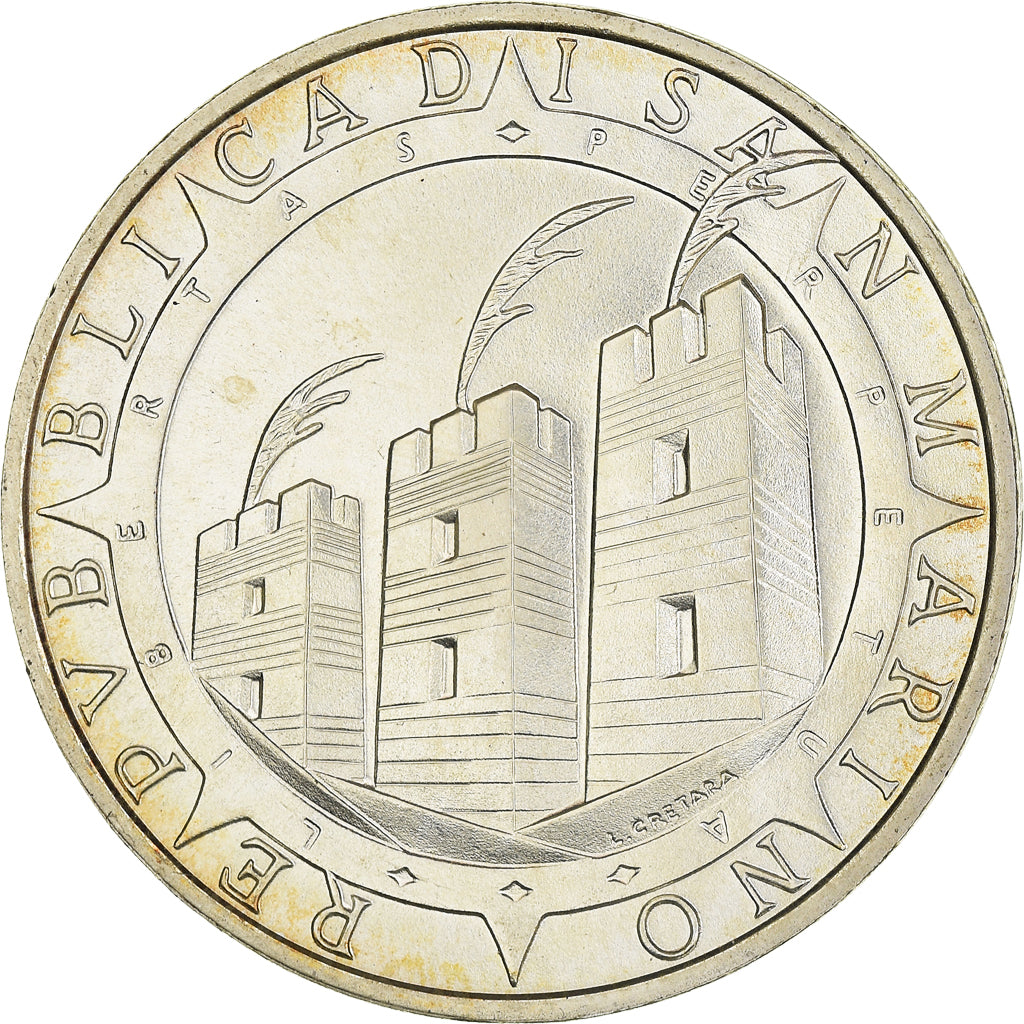Moneta, San Marino, 500ème anniversaire - Découverte de l'Amérique, 1000