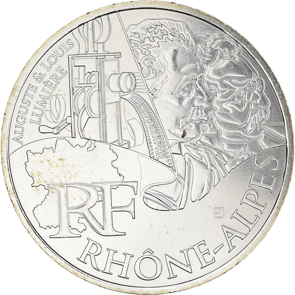 França, 10 Euro, Rhône Alpes, Euros des régions, 2012, Paris, Rhône-Alpes