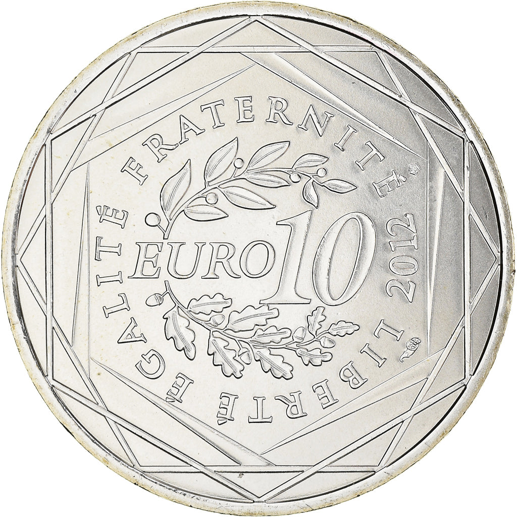 France, 10 Euro, Euros des régions, 2011, Paris, Aquitaine, FDC, Argent