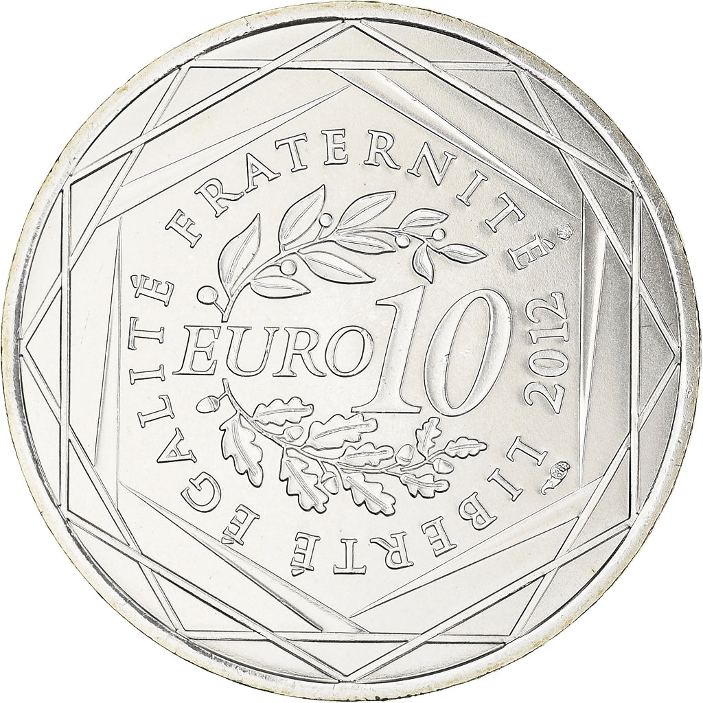 France, 10 Euro, Euros des régions, 2012, Paris, Alsace, MS(65-70), Silver
