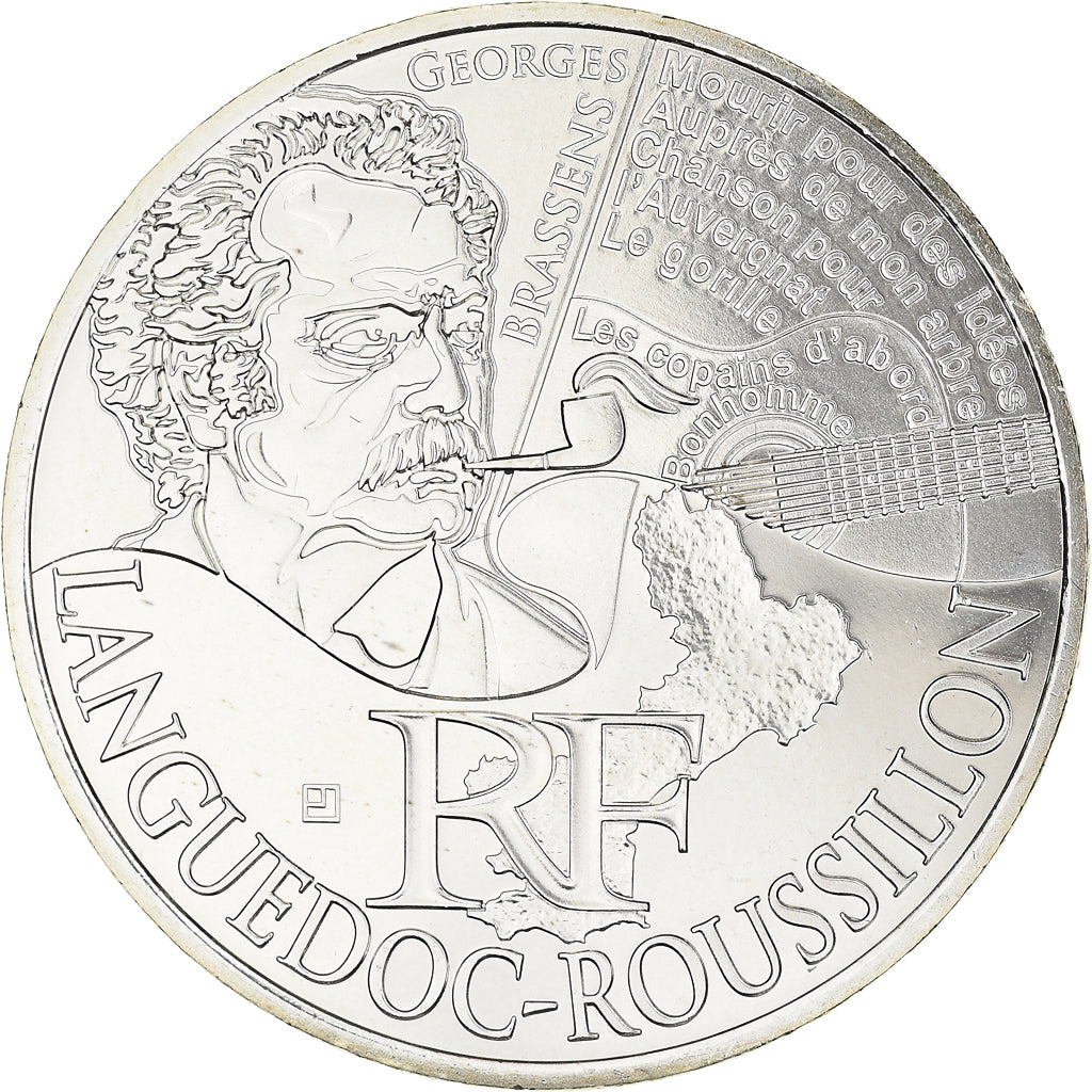 France, 10 Euro, Languedoc-Rousillon, Euros des régions, 2012, FDC, FDC, Argent