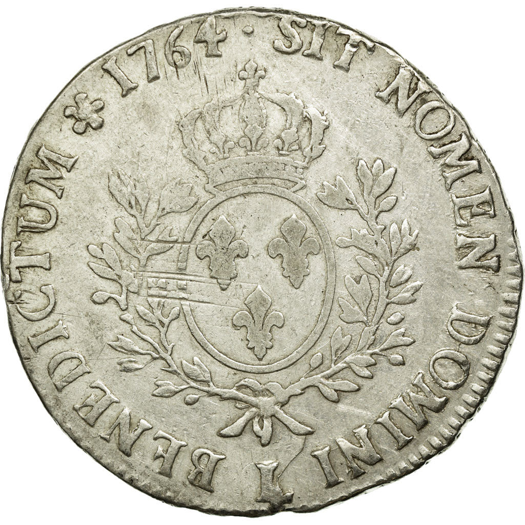 Moneta, Francja, Louis XV, Écu au bandeau, Ecu, 1764, Bayonne, VF(20-25)