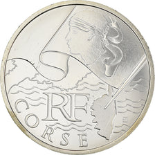 France, 10 Euro, Corse, Euros des régions, 2010, FDC, SPL+, Argent