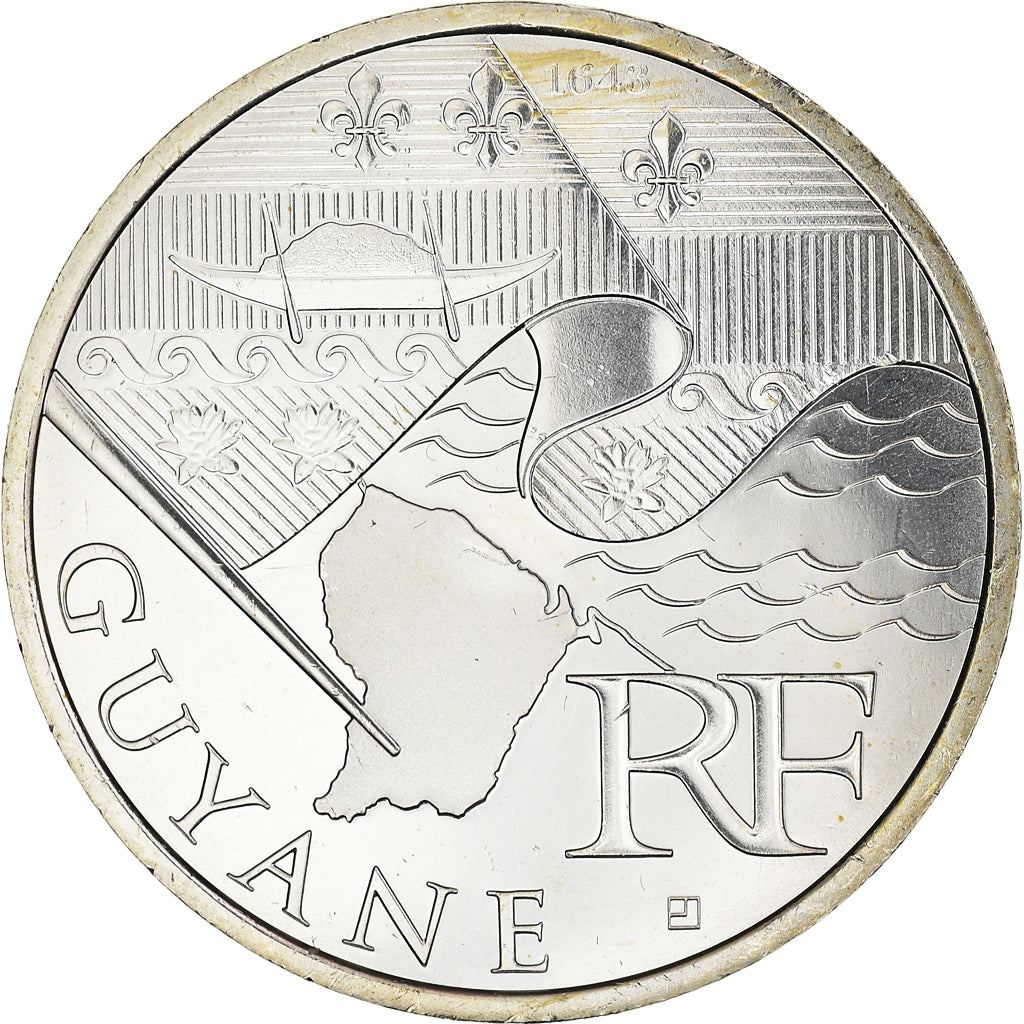 France, 10 Euro, Guyane, Euros des régions, 2010, Paris, FDC, MS(65-70)