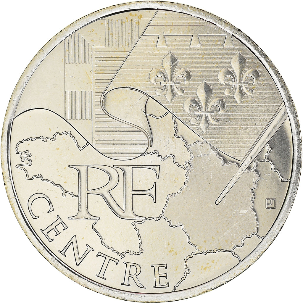 France, 10 Euro, Centre, Euros des régions, 2010, Paris, FDC, MS(65-70)