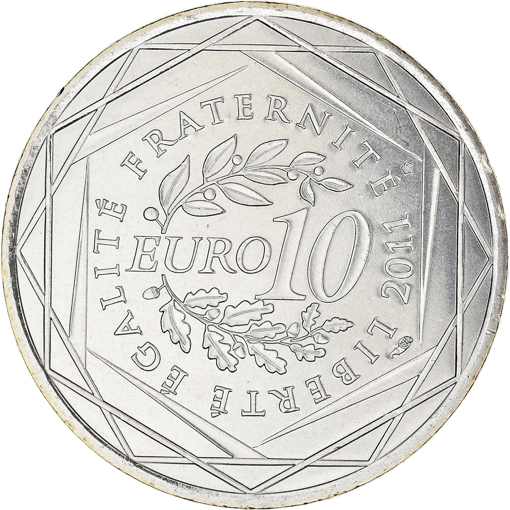 Frankrijk, 10 Euro, Aquitaine, Euros des régions, 2011, FDC, FDC, Zilver