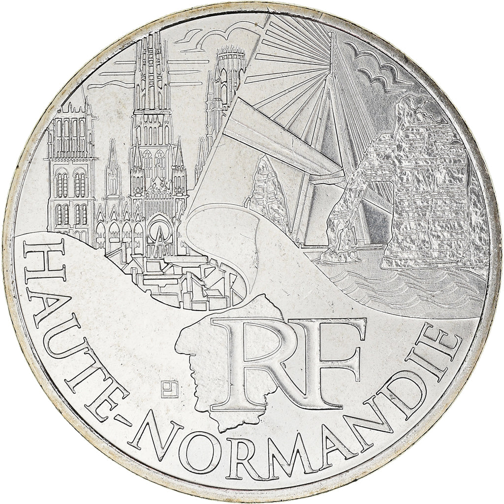 Francja, 10 Euro, Haute Normandie, Euros des régions, 2011, FDC, MS(65-70)