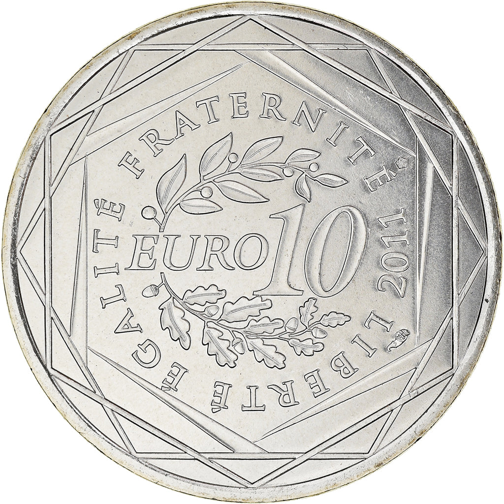 Frankreich, 10 Euro, Réunion, Euros des régions, 2011, Paris, FDC, STGL