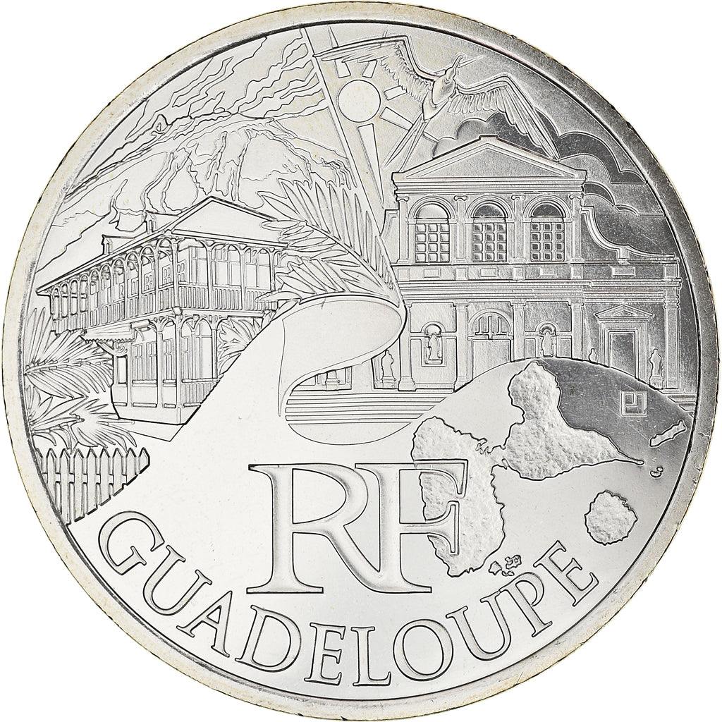 France, 10 Euro, Guadeloupe, Euros des régions, 2011, Paris, FDC, MS(65-70)